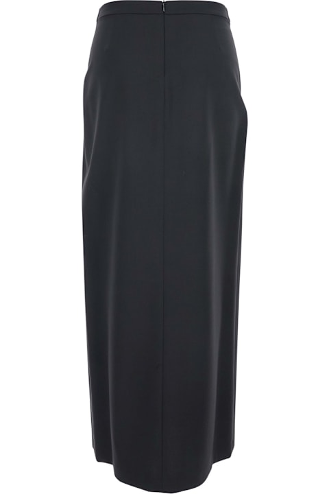 Mauro Grifoni for Men Mauro Grifoni Black Skirt With Front Single Slit In Fabric Woman