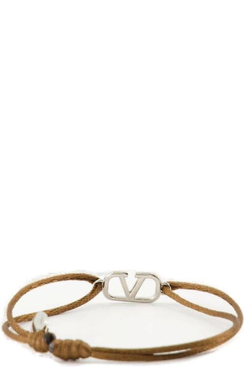 Bracelets for Men Valentino Garavani Vlogo Signature Double Cord Bracelet