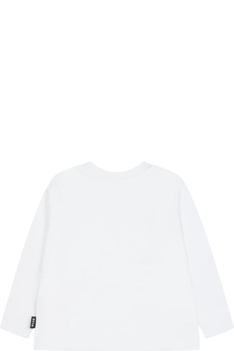 MSGM T-Shirts & Polo Shirts for Baby Girls MSGM White T-shirt For Baby Kids With Logo
