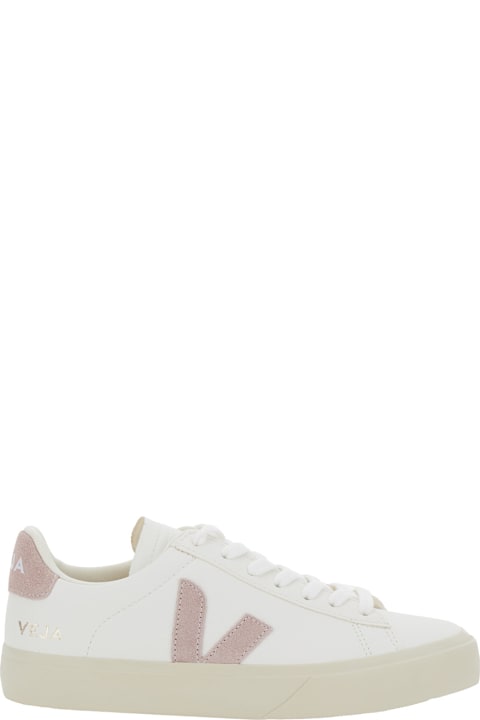 Veja Sneakers for Men Veja 'campo' White Low Top Sneakers With Logo Detail On The Side And Logo Lettering On The Heel In Leather Unisex