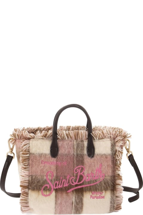 Bags for Women MC2 Saint Barth Mini Vanity Bag With Fringes And Check Pattern MC2 Saint Barth