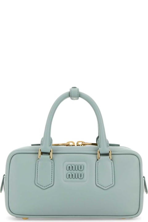 Miu Miu for Women Miu Miu Powder Blue Leather Arcadie Handbag