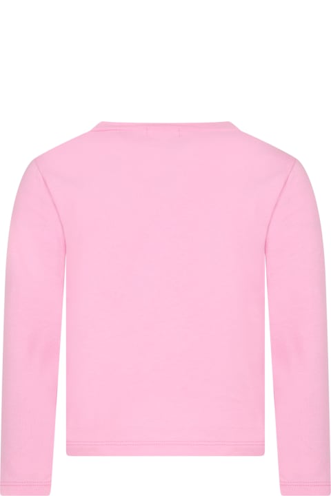 Billieblush Topwear for Girls Billieblush Pink T-shirt For Girl With Logo