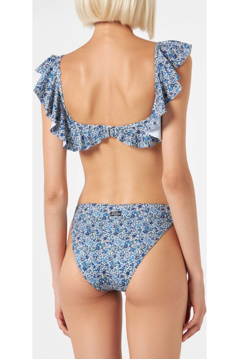 MC2 Saint Barth Swimwear for Women MC2 Saint Barth Woman Off Shoulder Bikini With Flower Print | Made With Liberty Fabric