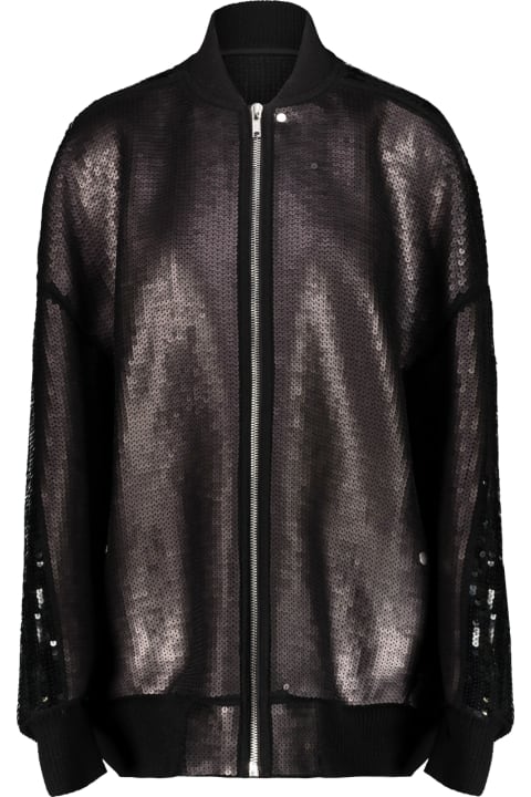 Rick Owens for Women Rick Owens Jumbo Peter Fly Embroidered Bomber Jacket