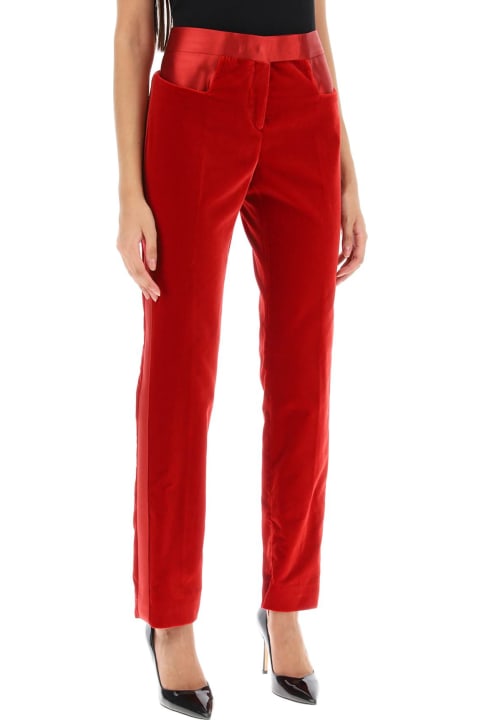 Fashion for Women Tom Ford Velvet Pants With Satin Bands