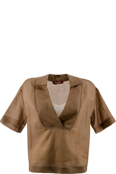 Clothing Sale for Women Max Mara Studio Gauze Ramié Polo Shirt