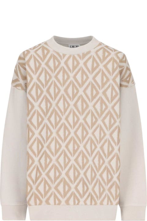Dior Sweaters & Sweatshirts for Boys Dior Spray-effect Cd Diamond Print Crewneck Sweatshirt