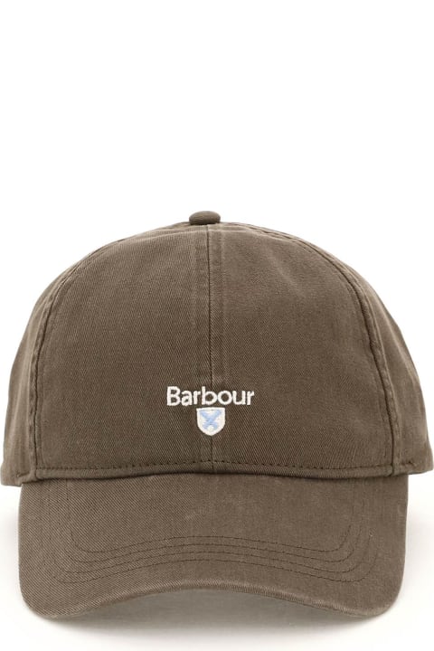 Barbour Hats for Men Barbour Logo Embroidered Baseball Cap