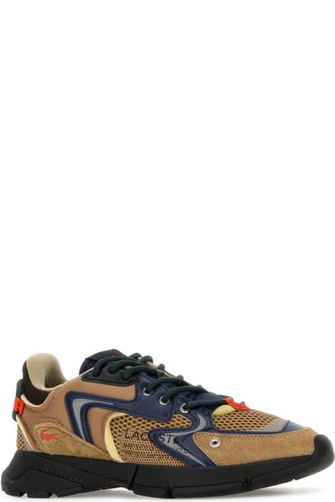 Lacoste أحذية لـ القسم الرجالي Lacoste Multicolor Leather And Mesh L003 Neo Sneakers