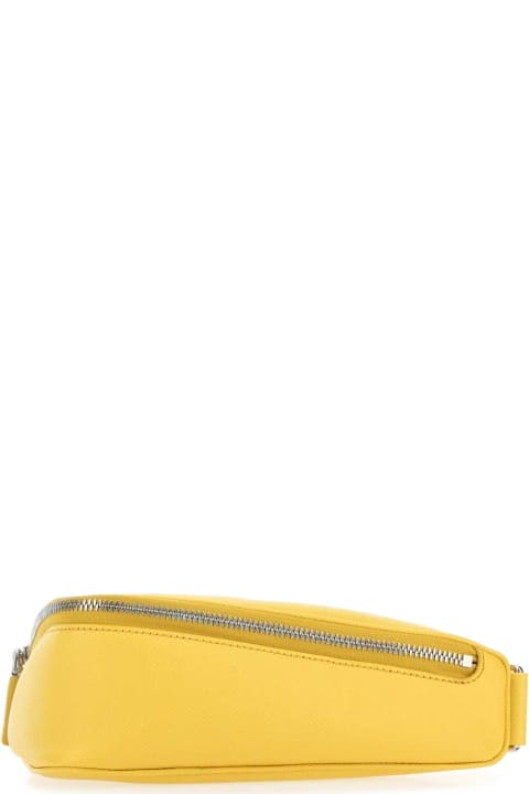 Bags for Men Prada Yellow Leather Belt Bag
