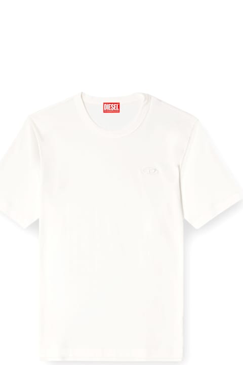 Homeware Diesel T-adjust-slits-r17 Logo Embroidered Crewneck T-shirt