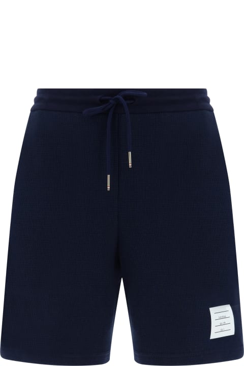 Thom Browne Pants for Men Thom Browne Cotton Knit Bermuda Shorts