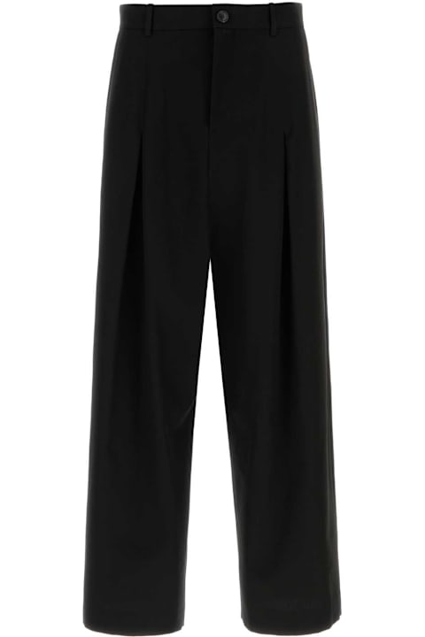 Homeware Loewe Black Cotton Wide-leg Pant