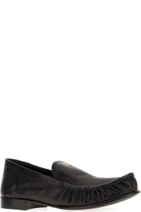 Miu Miu Black Leather Loafers
