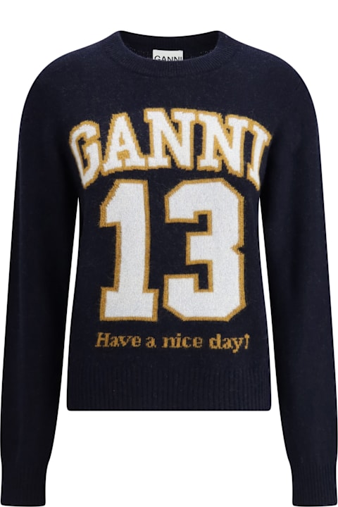 Ganni Sweaters for Women Ganni Baseball Sweater