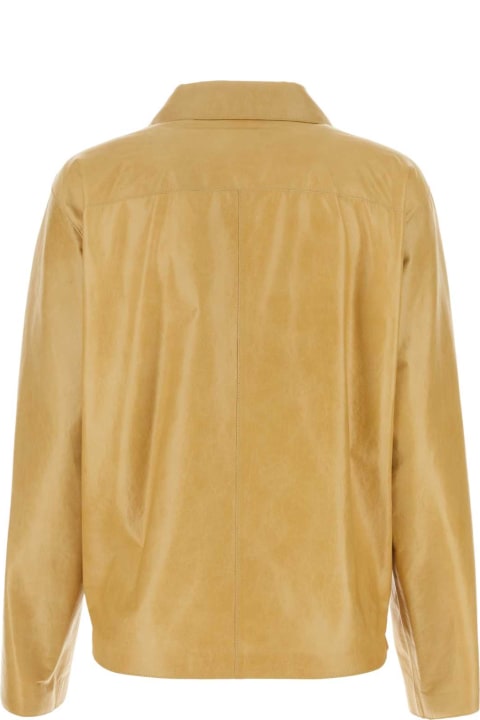 Loewe Coats & Jackets for Women Loewe Beige Leather Shirt