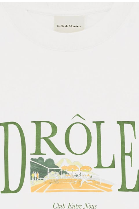 Drôle de Monsieur ملابس علوية لـ القسم الرجالي Drôle de Monsieur Le T-shirt Tennis Court
