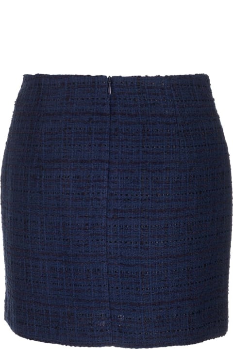 Fashion for Women Tagliatore "may" Mini Skirt In Blue Tweed