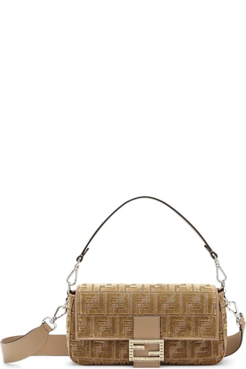 Fendi Shoulder Bags for Women Fendi Monogrammed Logo Plaque Shoulder Bag