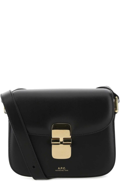 Bags for Women A.P.C. Black Leather Mini Grace Crossbody Bag
