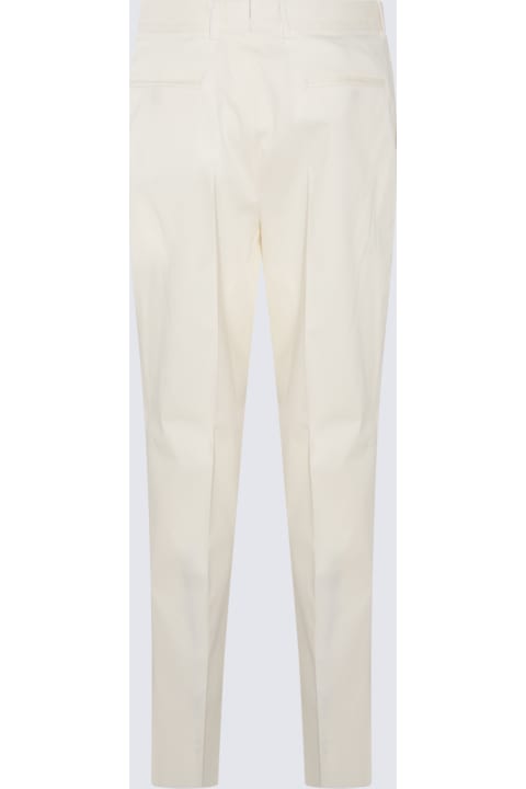 Zegna Pants for Men Zegna White Cotton Blend Trousers