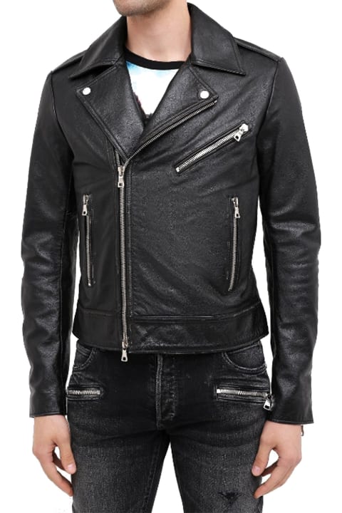 Balmain Coats & Jackets for Men Balmain Leather Jacket