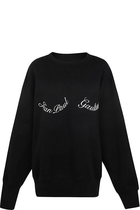 Jean Paul Gaultier Fleeces & Tracksuits for Women Jean Paul Gaultier Crewneck Cotton Sweatshirt With "" Detail