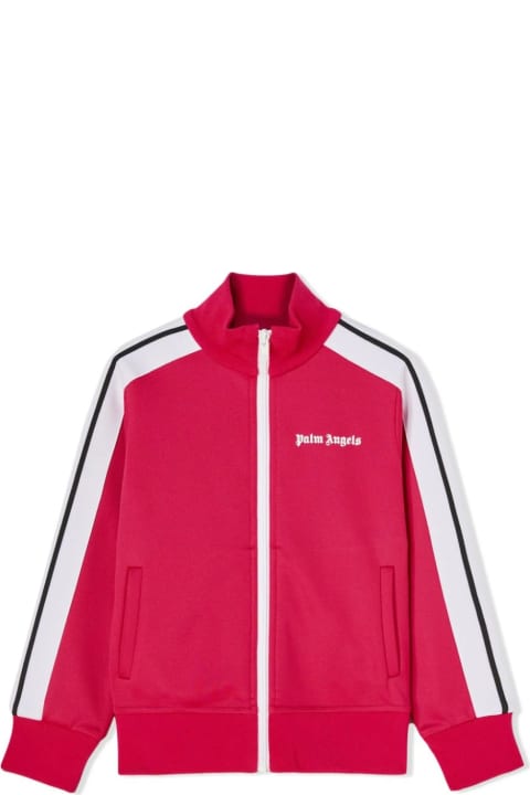 Sale for Girls Palm Angels Fuchsia Track Jacket With Zip And Logo