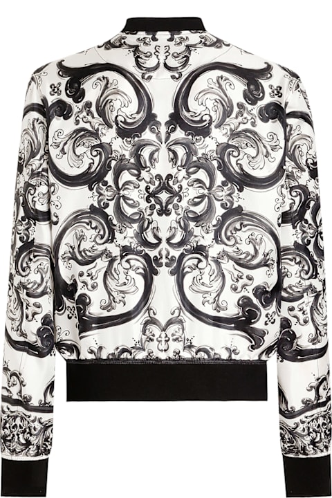 Homeware Dolce & Gabbana Silk Jacket With Maiolica Print