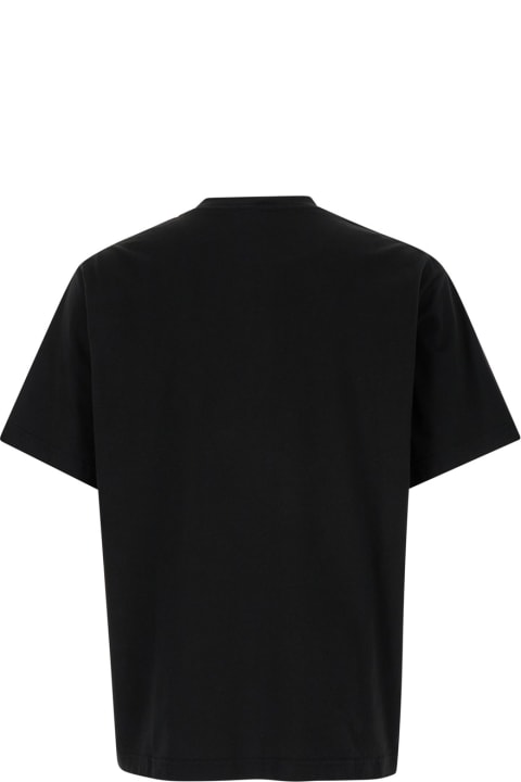 Kenzo Topwear for Women Kenzo Black Classic T-shirt With Contrasting Logo Print In Cotton Man