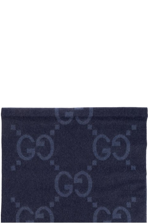 メンズ Gucciのスカーフ Gucci Cashmere Scarf With Monogram