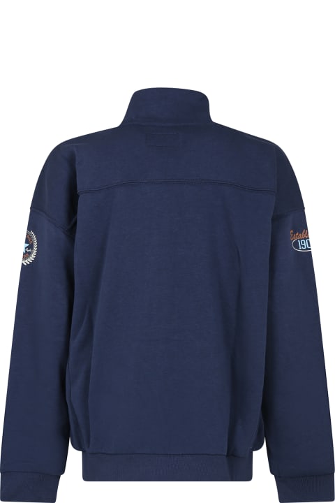 Converse Sweaters & Sweatshirts for Boys Converse Blue Sweatshirt For Boy With Logo Print