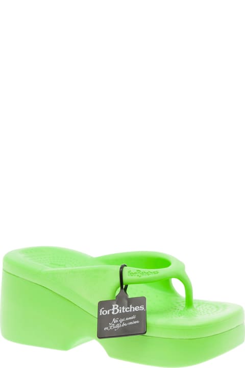 Acid Green  Ooh Bunny Flip-flop Sandals In Eva For Bitches Women