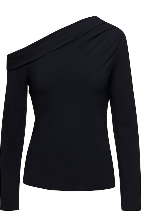 Theory Clothing for Women Theory Black Off-shoulder Fitted Top In Viscose Blend Woman