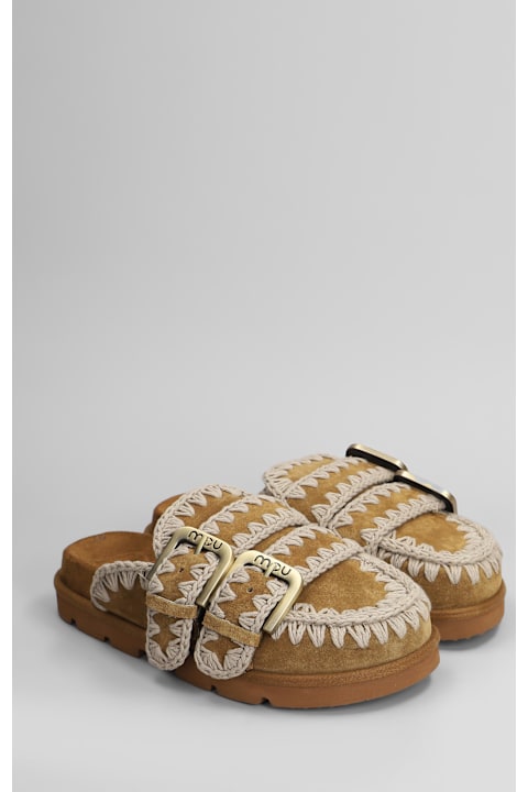 Mou Shoes for Women Mou Low Bio Sabot Slipper-mule In Leather Color Suede