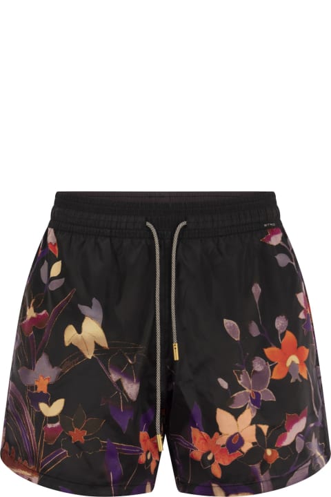 Swimwear for Men Etro Costume With Floral Ramage Print