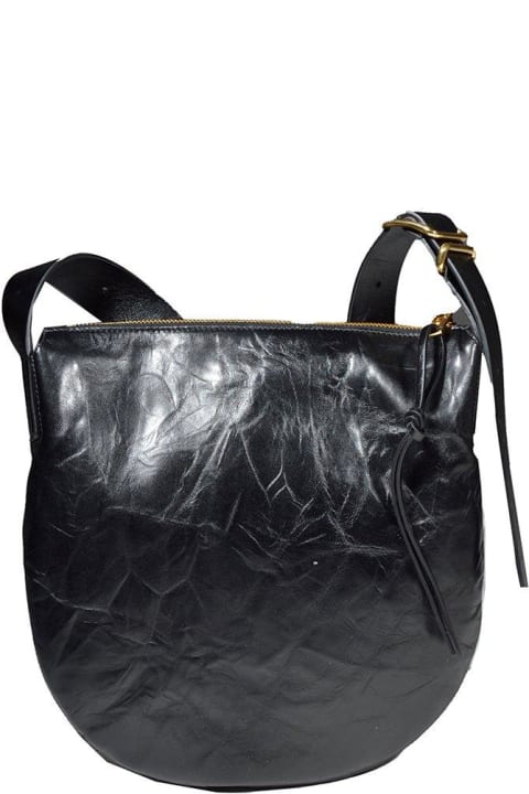 Jil Sander Shoulder Bags for Women Jil Sander Logo Detailed Small Moon Shoulder Bag
