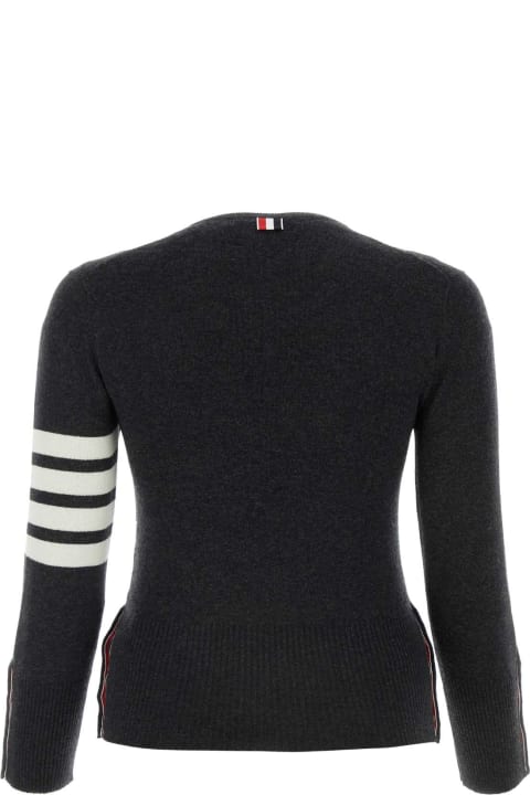 Thom Browne Fleeces & Tracksuits for Women Thom Browne Charcoal Wool Sweater