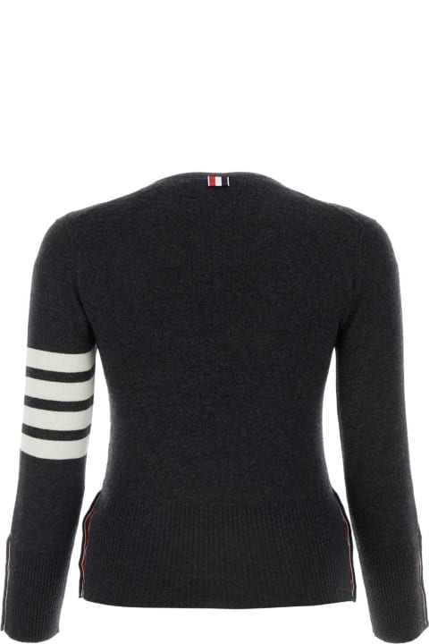 Fleeces & Tracksuits for Women Thom Browne Charcoal Wool Sweater