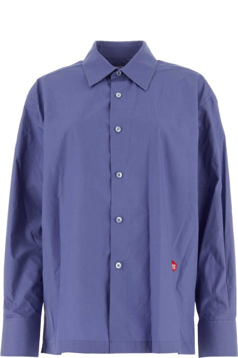 ウィメンズ新着アイテム T by Alexander Wang Air Force Blue Poplin Shirt