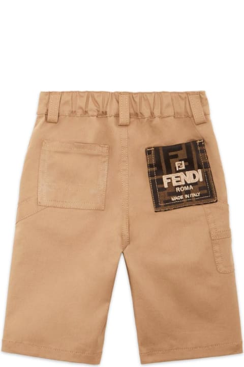 Fendi Bottoms for Baby Girls Fendi Fendi Kids Trousers Beige