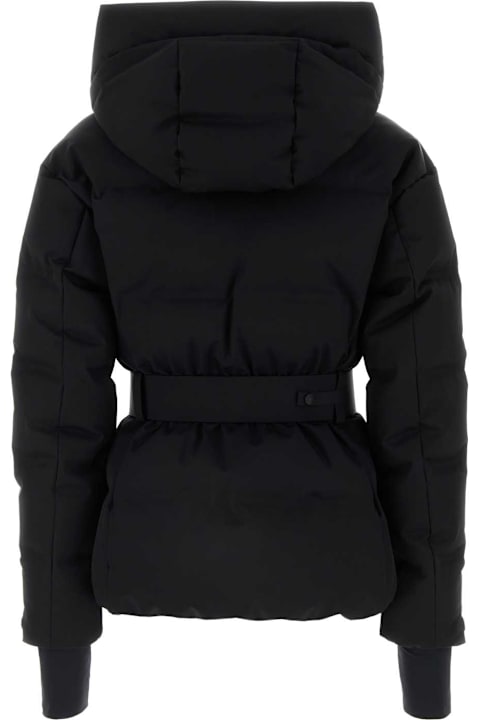 Coats & Jackets for Women Moncler Grenoble Black Stretch Nylon Tolima Down Jacket