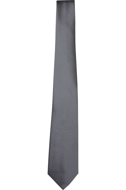 Canali for Men Canali Grey Micro Check Tie