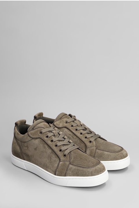 メンズ Christian Louboutinのシューズ Christian Louboutin Rantulow Orlato Sneakers In Brown Suede