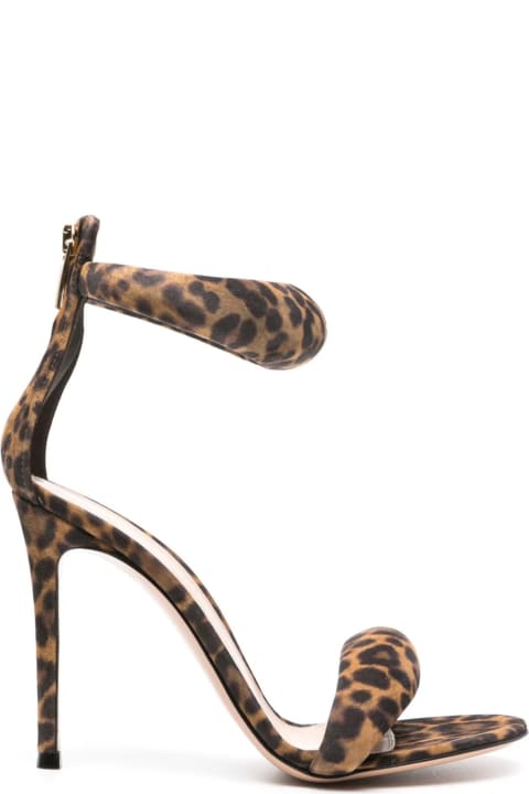 Gianvito Rossi Sandals for Women Gianvito Rossi Leopard Suede Bijoux Sandals