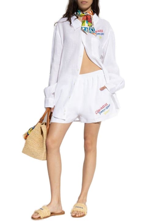 Dsquared2 for Women Dsquared2 Summer Lovers Embroidered Oversized Shirt