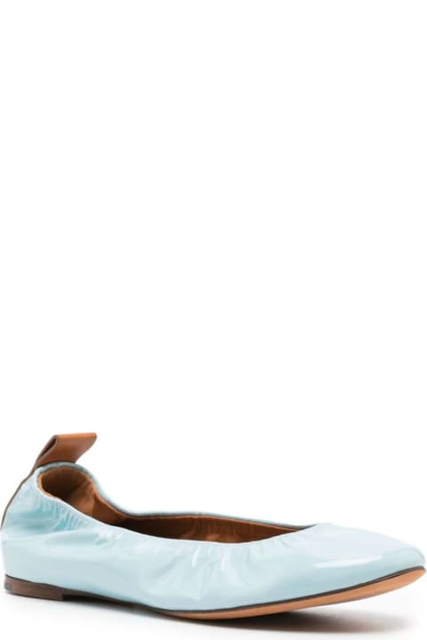 Fashion for Women Lanvin Sky Blue Patent Leather Ballerina Shoes
