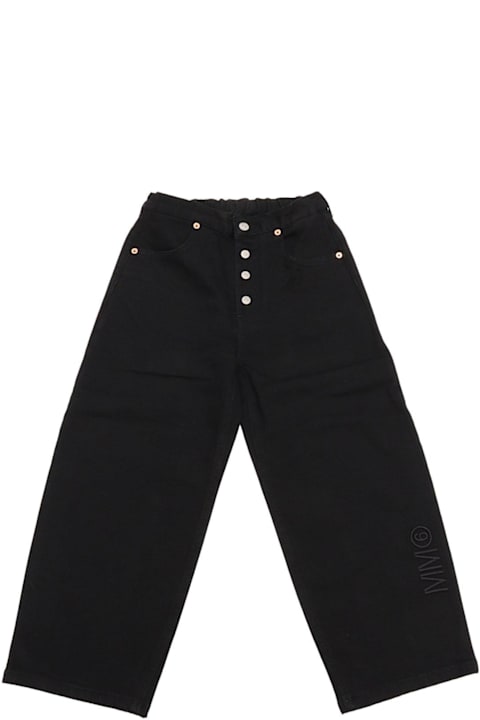 MM6 Maison Margiela for Kids MM6 Maison Margiela Logo Embroidered Straight Leg Jeans