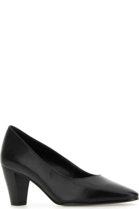 High-Heeled Shoes for Women The Row Black Leather Charlotte Pumps